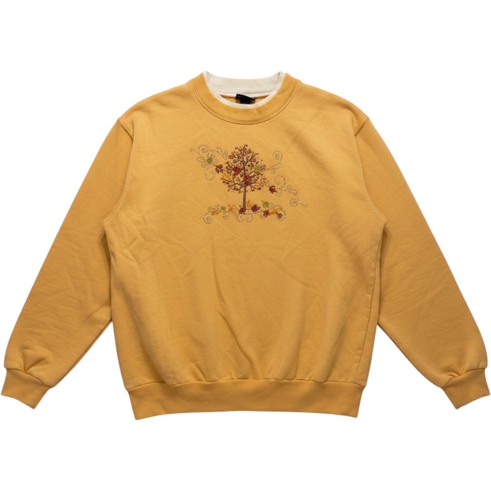 Trilogy by Morning Sun Womens Sz M Fall Autumn Rhinestone Embellished Sweatshirt